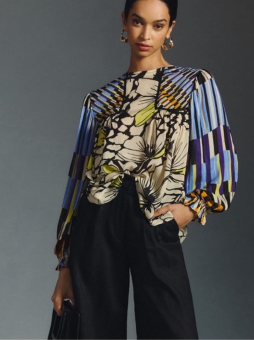 NWT Blank London Anthropologie Miranda Peasant Blouse